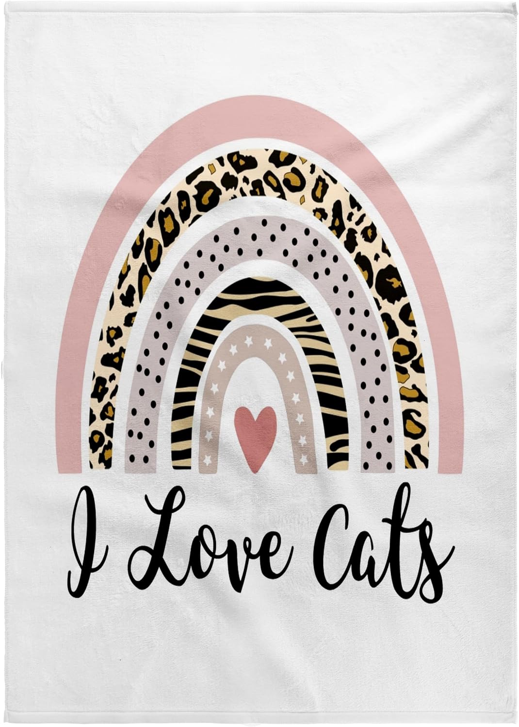 I Love Cats - Cat Lover Cute Leopard 22x30 Bath Hand Pool Towel