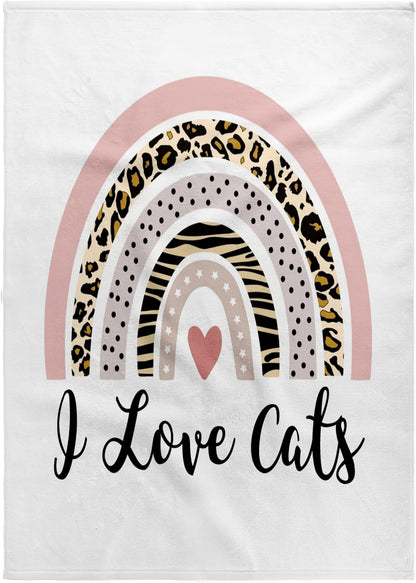 I Love Cats - Cat Lover Cute Leopard 22x30 Bath Hand Pool Towel