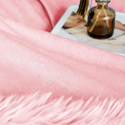 JONIYEAR Extra 2.8" Long Hair Fluffy Faux Fur Throw Blanket 50" x 60", Luxury Soft Decorative Fuzzy Furry Blankets for Couch, Cozy Plush Shaggy Blankets for Sofa Bed, Cute Lovely Blanket for Pet, Pink