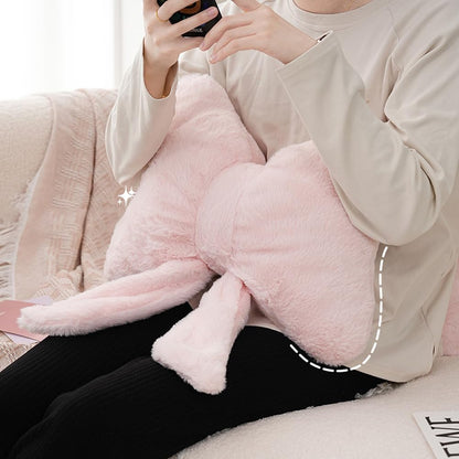 2Pack Soft Furry Bow Throw Pillows Cute Bowknot Plush Pillow Home Decor Stuffed Bow Lumbar Pillow for Bed Couch Living Room Decor (Pink)