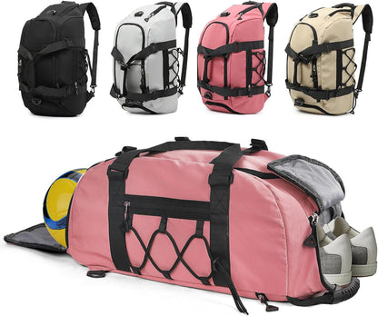Womens Gym Bag, 30L Medium Size Sports Duffle Bag Backpack, Pink