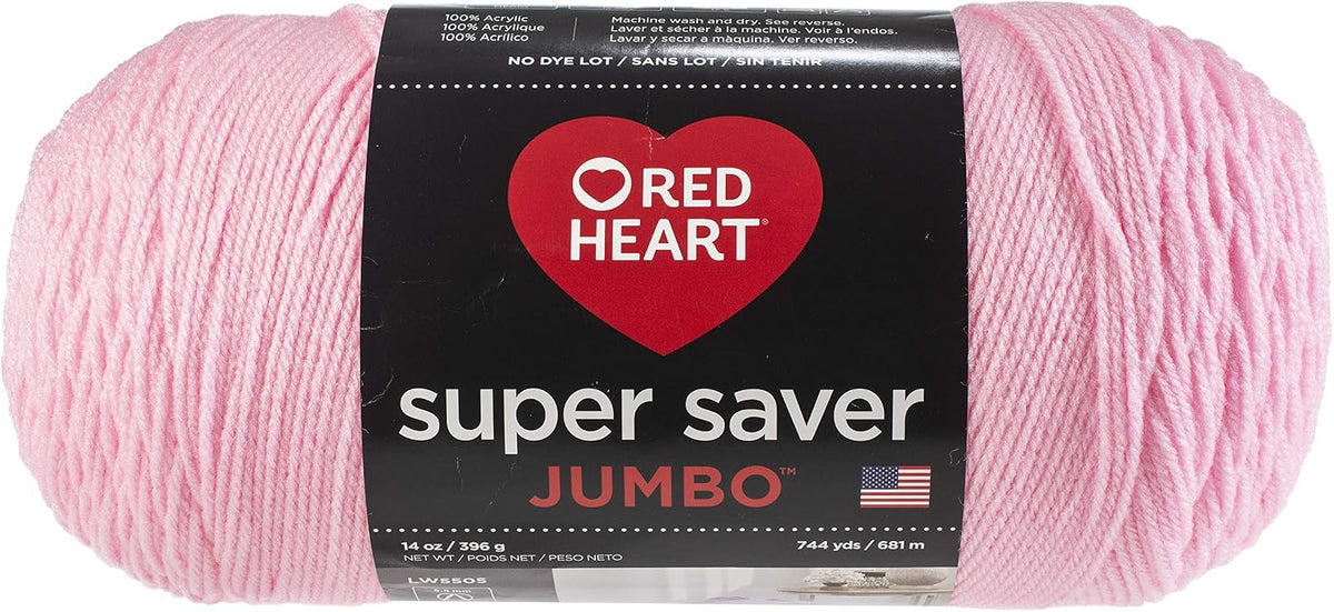 Coats Yarn E302B.0373 Super Saver Jumbo Yarn, Petal Pink