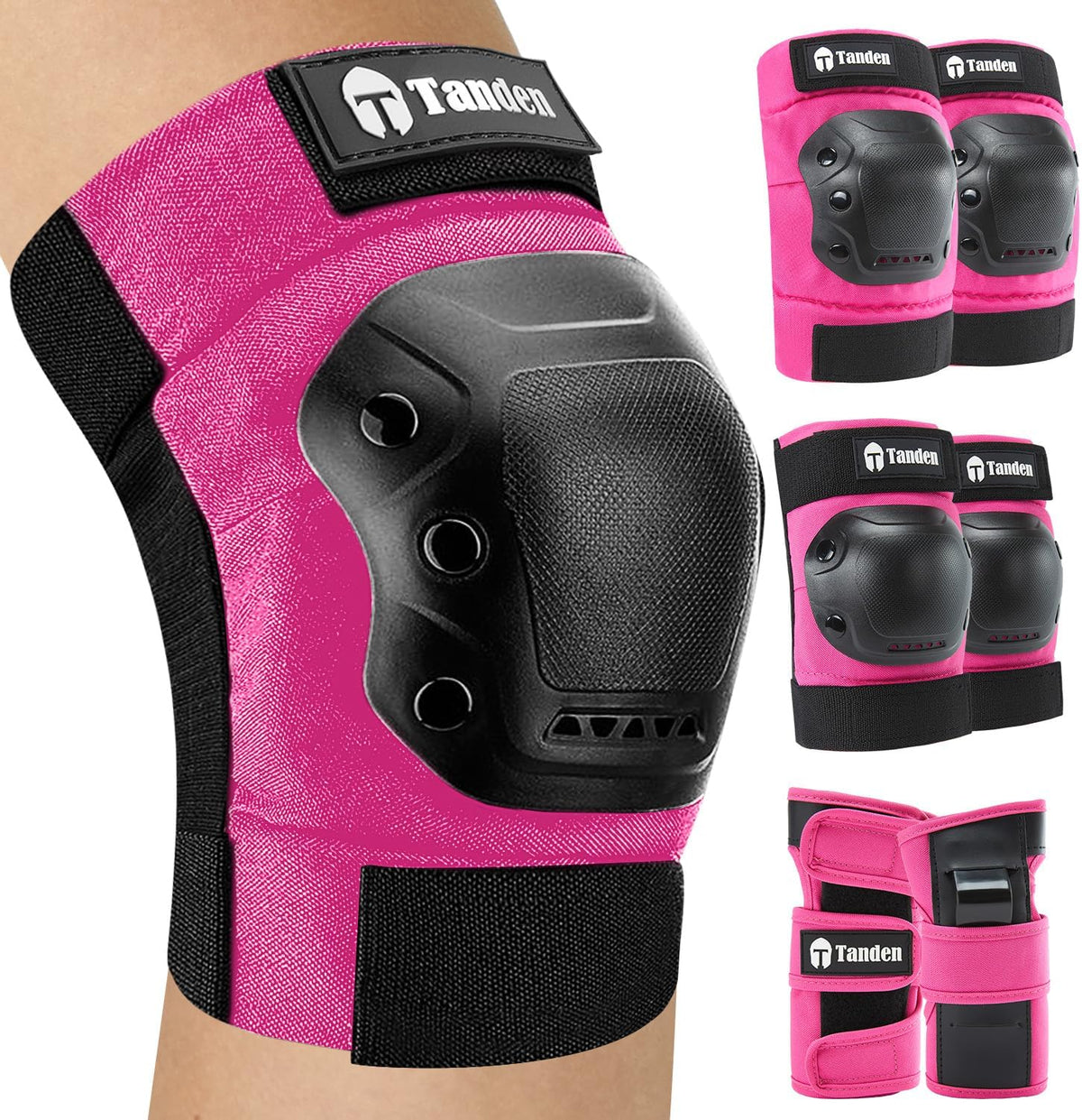 Skate Protective Gear Adult Knee Pads and Elbow Pads Set Wrist Guard