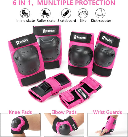Skate Protective Gear Adult Knee Pads and Elbow Pads Set Wrist Guard