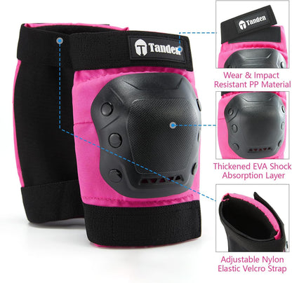 Skate Protective Gear Adult Knee Pads and Elbow Pads Set Wrist Guard
