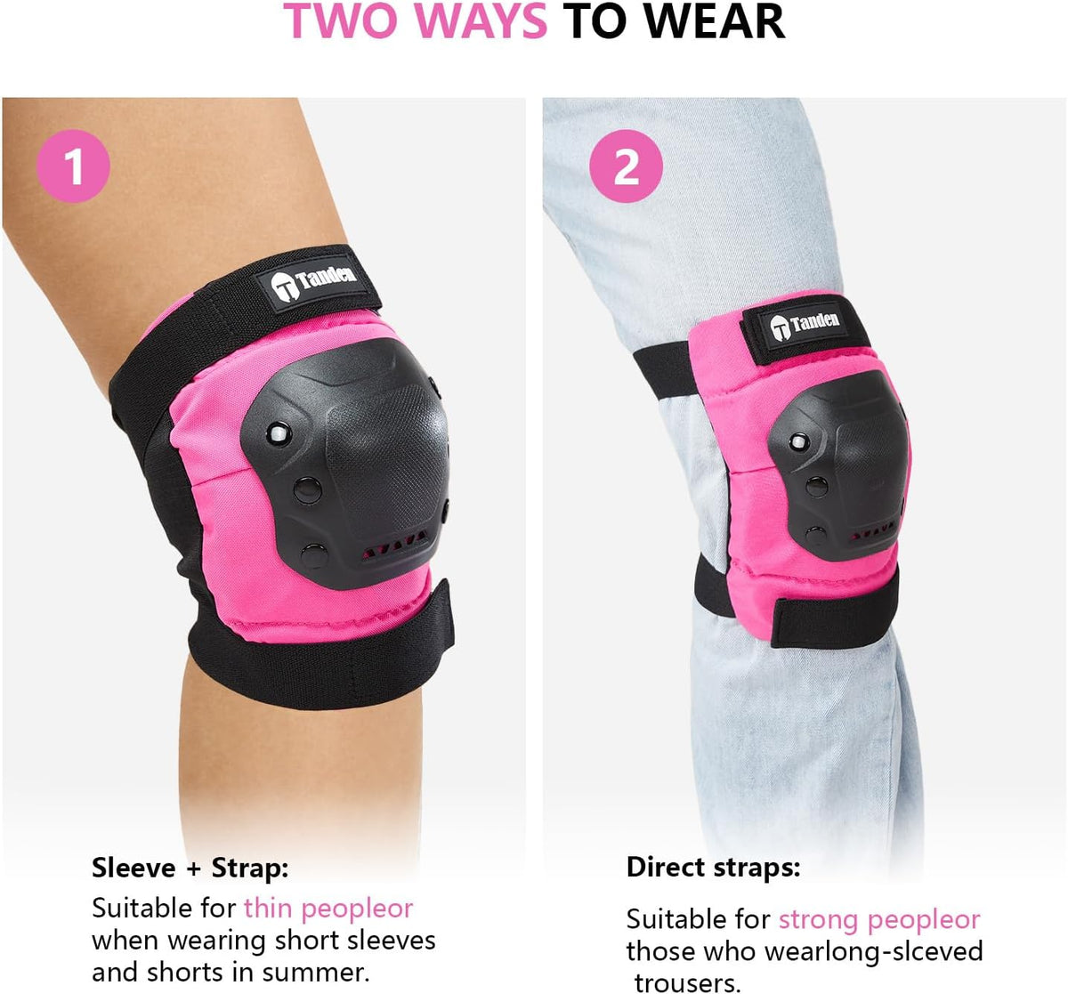 Skate Protective Gear Adult Knee Pads and Elbow Pads Set Wrist Guard
