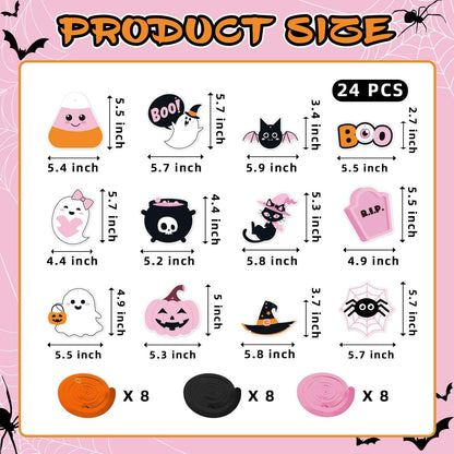 Halloween Decorations - 24 Pcs Pink Halloween Hanging Swirl