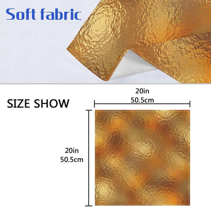 Gold Ripple 20x20 Inch Cloth Napkins Set of 4, Satin Peach Skin Polyester Dinner Napkins, Washable Reusable Table Napkins with Hemmed Edges for Wedding Party Restaurant Everyday Use