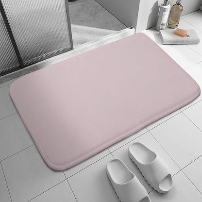 Luxury Bathroom Rugs Non Slip & Absorbent Bath Mat, Pale Pastel Pink Solid Color Soft Bath Rug Carpets for Bathroom, 16 x 24inches