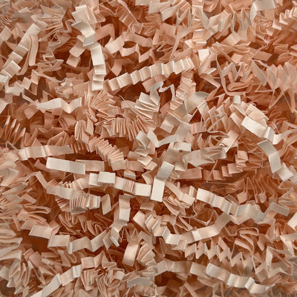 2LB Peach Crinkle Cut Paper Shred Filler, Paper Shreds for Basket Fillers, Birthday, Gift Wrapping, Anniversary, Wedding, Mother's Day, Graduation Women Girl Craft Gift Decor Party Filler