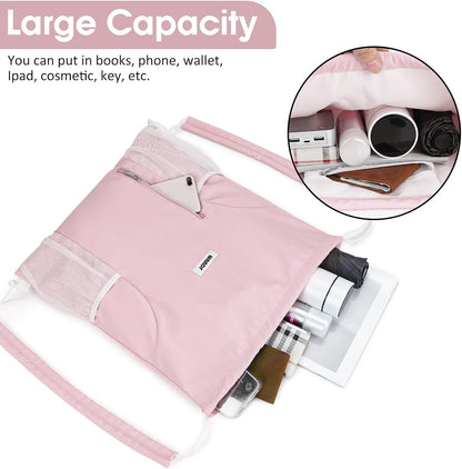 Drawstring Backpack, Gym String Bag with Shoulder Pad