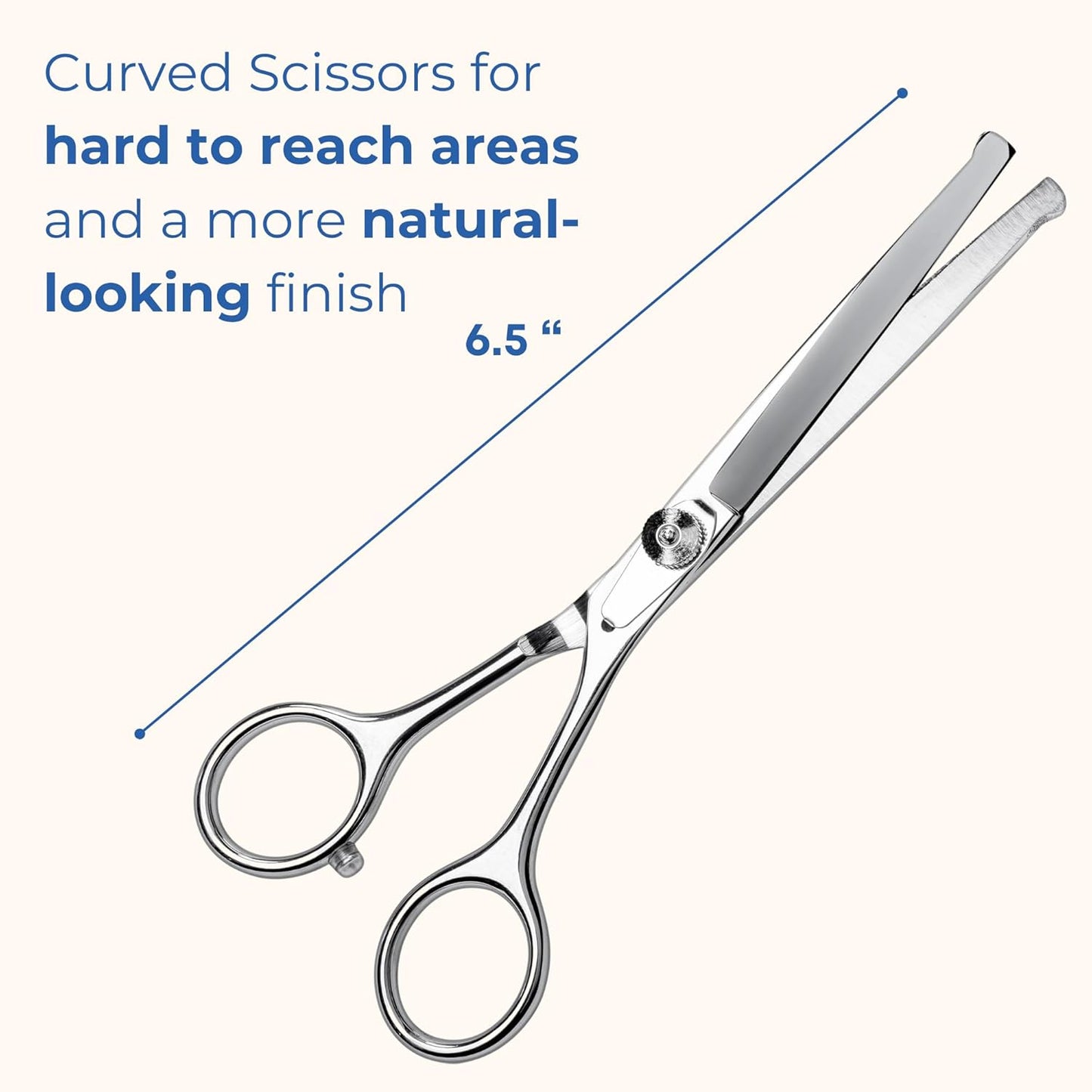 Freshly Bailey Pet Grooming Scissors Set with Round Tips for Dogs & Cats - Professional Grade Shears Safely Cut Through Dog or Cat Hair - Fur Trimming Made Easy - (Set of 2)