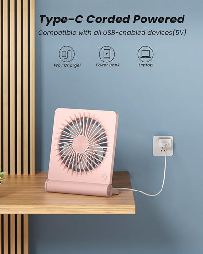 USB Desk Fan, Strong Wind Ultra Quiet Small Mini Fan