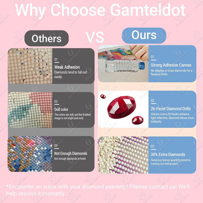 Gamteldot Bookstore Diamond Art Kits for Adults Beginner,Pink Diamond Art