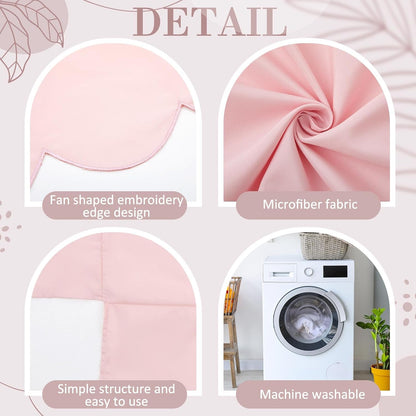 28 x 52 Inch Pink Scalloped Crib Skirt, 14 Inch Drop