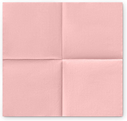 300-Pack Disposable Pink Cocktail Napkins, 3-Ply, 5"x5" Beverage Paper Napkins, Decorative Dessert Napkins For Wedding, Kitchen, Bar Or Restaurant