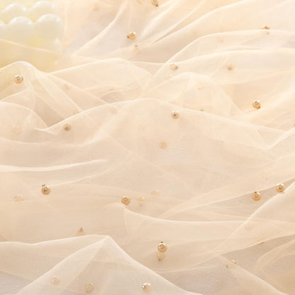 Pearl Table Runner Fall Tulle Gauze Sheer Wedding Party Home Decor