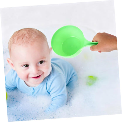 3pcs Thickened Water Ladle Set, Bathroom Hair Washing Scoop, Kitchen Water Scoop for Bathing, Plastic, Blue Green Pink