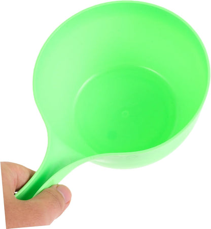 3pcs Thickened Water Ladle Set, Bathroom Hair Washing Scoop, Kitchen Water Scoop for Bathing, Plastic, Blue Green Pink