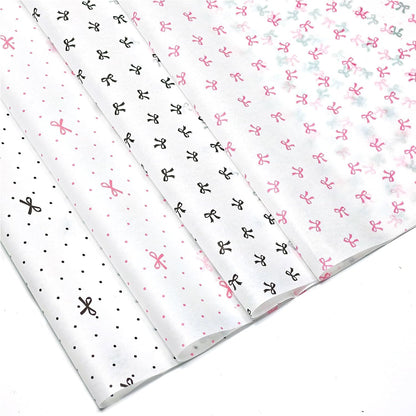 60 Sheets Black & Pink Bow Tissue Paper Bulk Wrapping Tissue Paper for Gift Bags Crafts, Pretty Art Packing Supplies for Birthdays, Weddings, Bridal Shower, Holiday Decor, 20x14in
