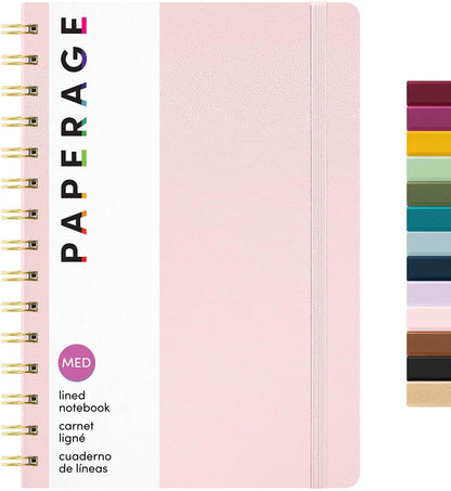 Lined Spiral Journal Notebook, (Blush), 160 Pages, Hardcover Journal for Women & Men, Medium 5.5 in x 8 in - 100 GSM, Thick Paper, Spiral Notebook for Work, School & Journaling
