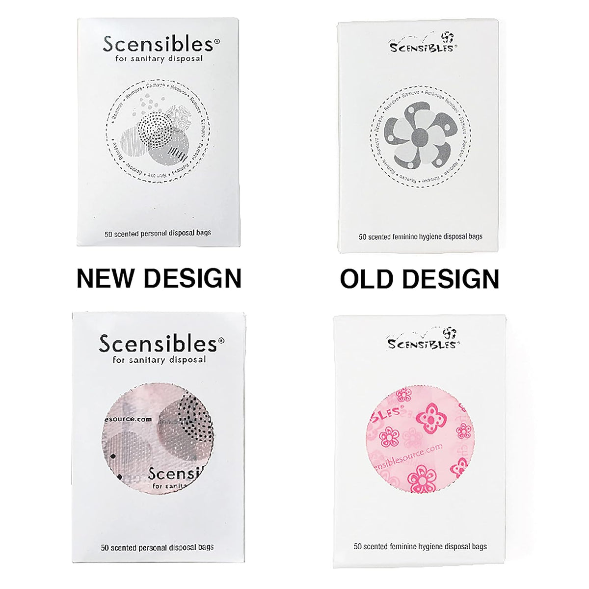 Scensibles Personal Disposal Bags, Pink, 1200 Bags (HOSSBX50)