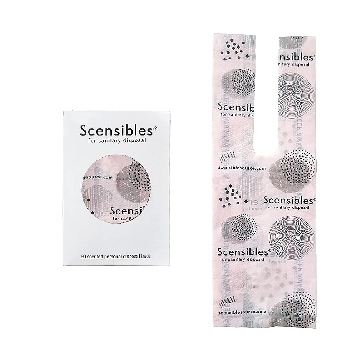 Scensibles Personal Disposal Bags, Pink, 1200 Bags (HOSSBX50)