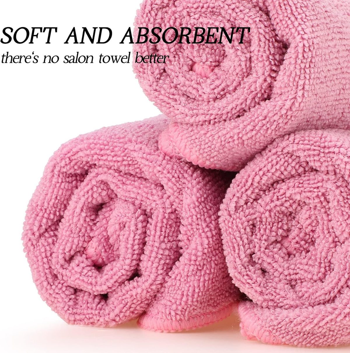 36 Packs of Bleach Proof Towels Microfiber Absorbent Salon Towels Bleach Resistant Salon Hand Towels for Gym, Bath, Spa, Shaving, Shampoo, Home Hair Drying, 16 x 28 Inches (Pink)
