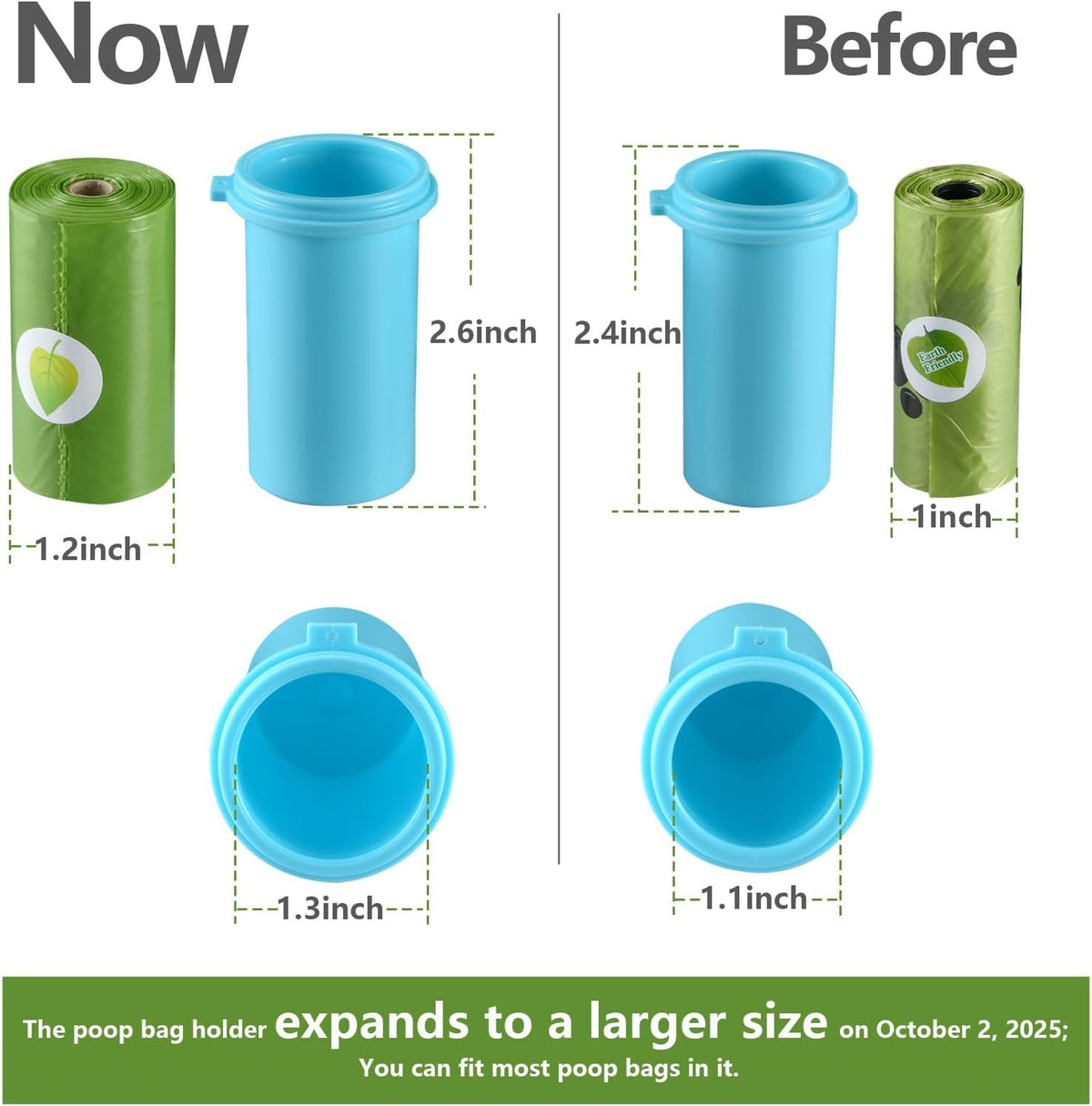 Dog Water Bottle with Food Container & Poop Bag Holder & Filter