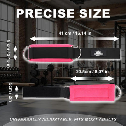 Wrist Cuffs for Cable Machines – Padded & Adjustable Straps for Lateral Raises, Tricep Pushdowns & Strength Training
