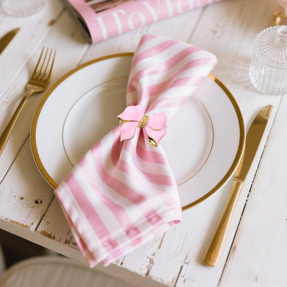 Bow Napkin Rings Set of 6 Pink Butterfly Knot Napkin Holders for Christmas Party Wedding Brithday Decor,Elegant Bowknot Napkin Buckles for Anniversary Bridal Shower Dinner Table Setting