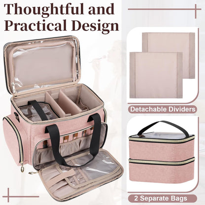 Large Makeup Bag, Portable Travel Makeup Bag Organizer