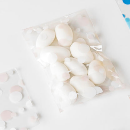 Transparent Envelopes for Food Bubbles Pack of 50, Polypropylene, White and Pink, 9 x 12.5 cm