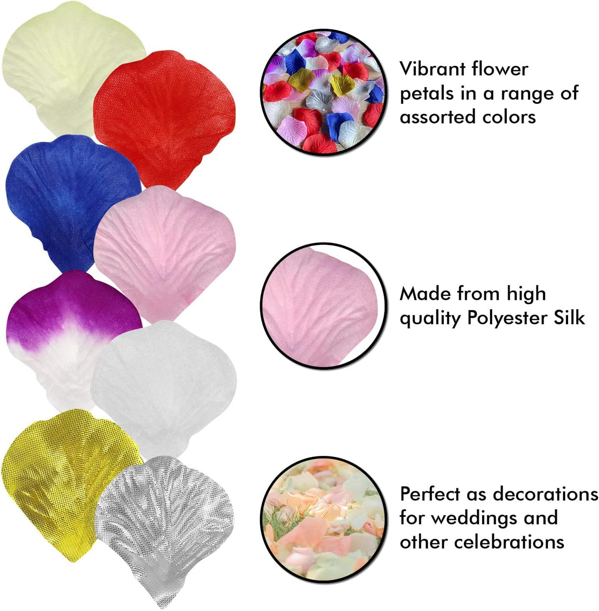 1120 Pcs Artificial Silk Rose Petals Flower Petals for Wedding Decoration Party Valentine’s Day (Pink)