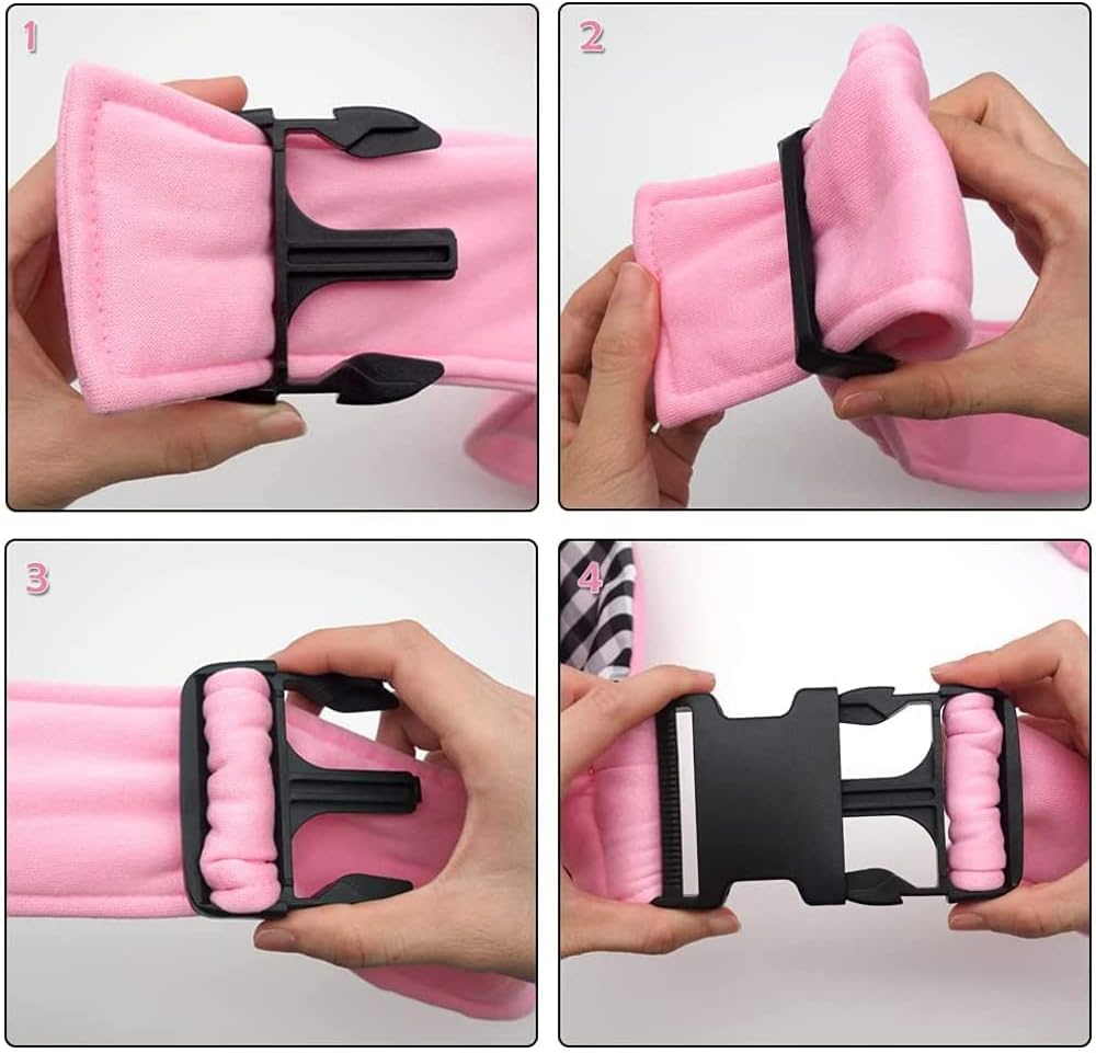 Small Dog Carrier Sling Cat Sling,Adjustable Strap Hand Free Pet Puppy for Outdoor Traveling Subway (Pink, Snap)