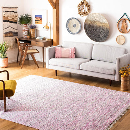 Rag Rug Collection Accent Rug - 2' x 3', Turquoise & Multi, Handmade Boho Stripe Cotton, Ideal for High Traffic Areas in Entryway, Living Room, Bedroom (RAR125C)