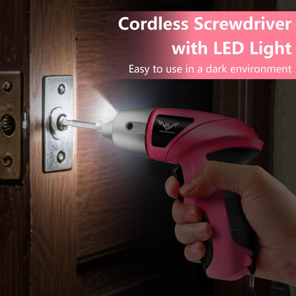 3.6V Electric Screwdriver Cordless, 3.5Nm Max Torque, LED Light