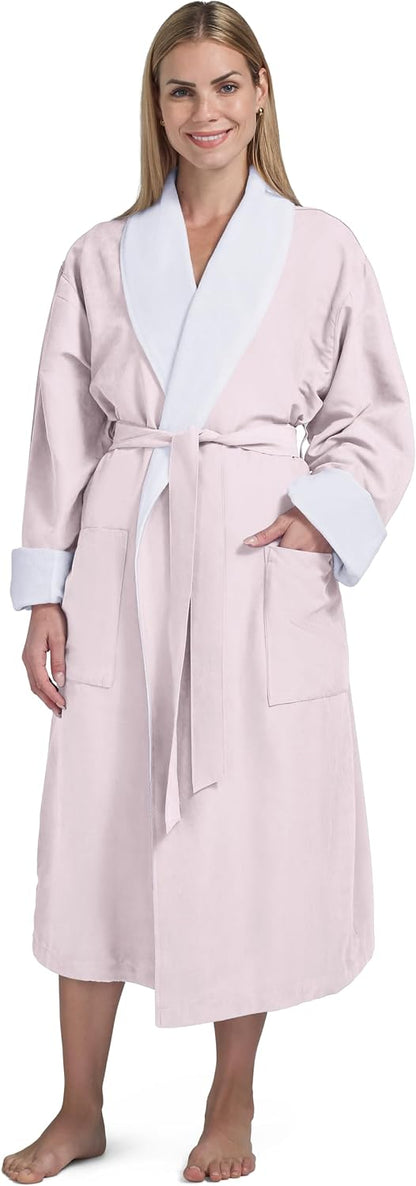 Women's Microfiber Robe by BOCA, Luxury Hotel Bathrobe, Generous Sizing