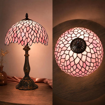 Tiffany Table Lamp Stained Glass Bedside Reading Light W12H19 inch