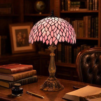 Tiffany Table Lamp Stained Glass Bedside Reading Light W12H19 inch