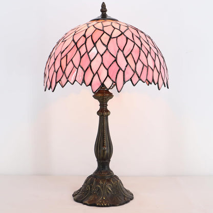 Tiffany Table Lamp Stained Glass Bedside Reading Light W12H19 inch