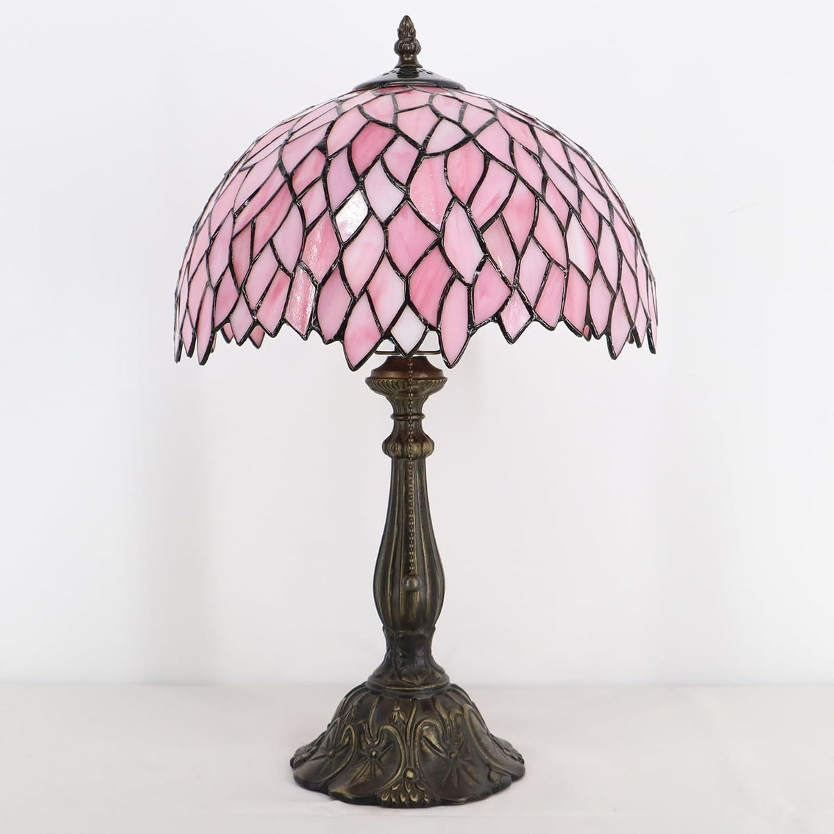 Tiffany Table Lamp Stained Glass Bedside Reading Light W12H19 inch