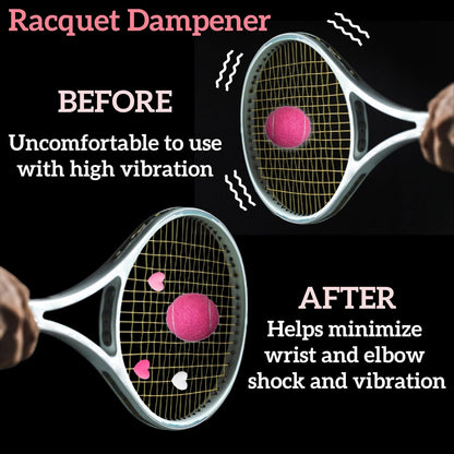 Heart Tennis Dampener, Tennis Racket Vibration Dampener - Cute Racket Shock Absorber