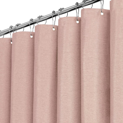 BTTN Blush Pink Linen Textured Waterproof Fabric Set, 72x72