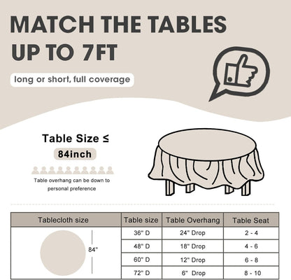 12 Pack Pink Disposable Plastic Tablecloth, 84" Round Table Cover