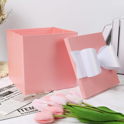 Medium Gift Boxes with Lids for Presents Pink Collapsible Gift Box