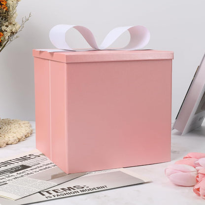 Medium Gift Boxes with Lids for Presents Pink Collapsible Gift Box