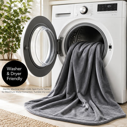 Waterproof Blanket King Size (Gray, 82x82") Absorbent, Leakproof Fleece Plush Throw Blankets, Protector for Bed, Couch - Water Proof and Stain Resistant, Protective Moisture Repellant Top Cover Throws