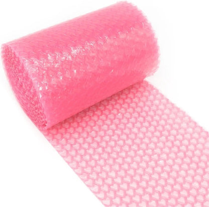 20cmx5 Meter Pink Love Heart Air Bubble Cushioning Wrap Rolls Party Favors Gifts Box Packing Filler Foam Wrap Roll Wedding Decor(D)