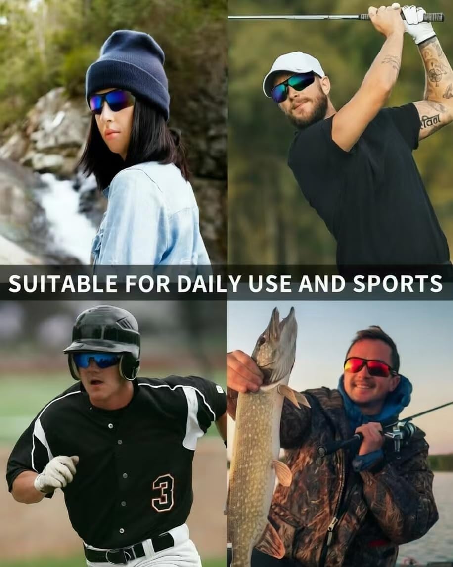 Rosemal Polarized Sunglasses for Men Women Sport Runing Cycling Sun Glasses